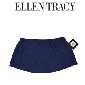 Ellen Tracy  Women’s Blue Skirted Bikini Swim Bottom Size 10